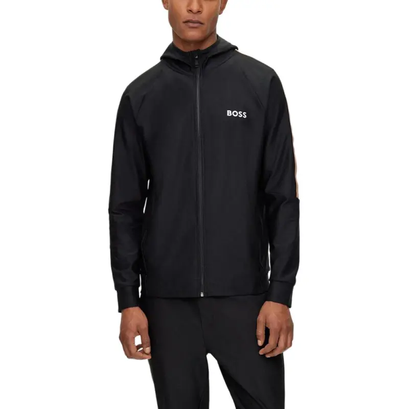 HUGO BOSS Logo Printed Zipped Hoodie-2