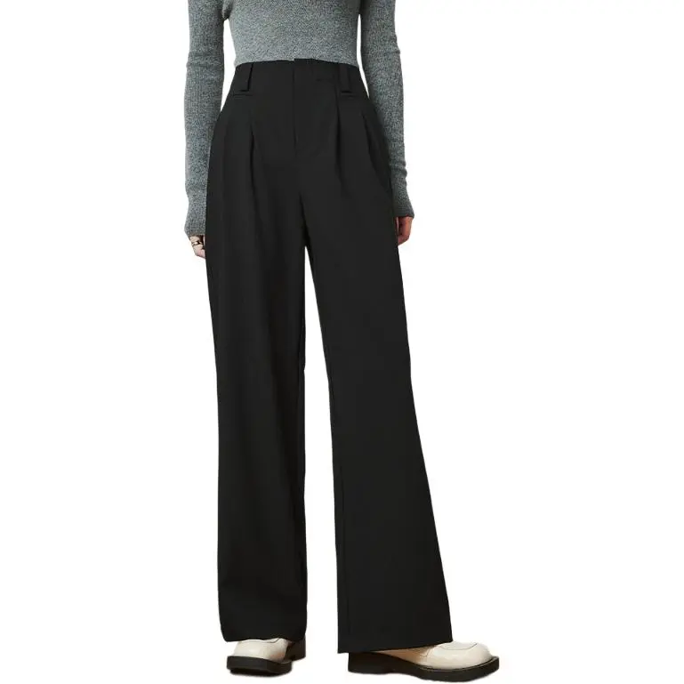 FENHONGMALI Casual Pants Women's Black-3