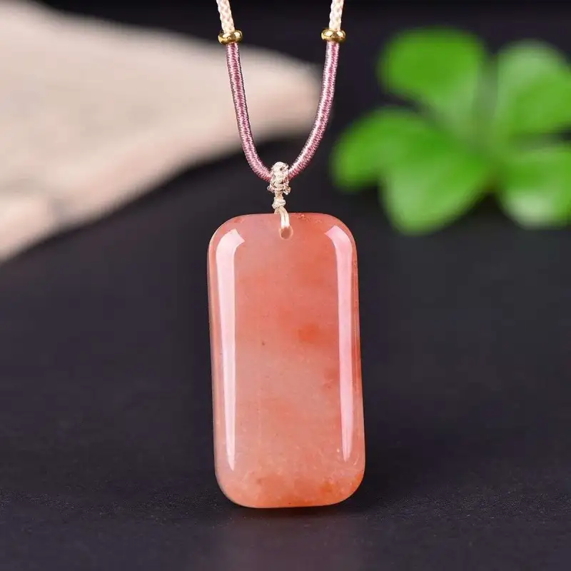 Gifts Golden Silk Jade Necklaces Unisex-2