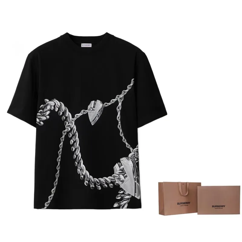 Burberry Shield Hardware Crewneck T Shirt-6