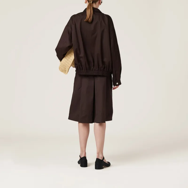 MIU MIU SS24 Casual Long Skirts Women's Cocoa Brown-2