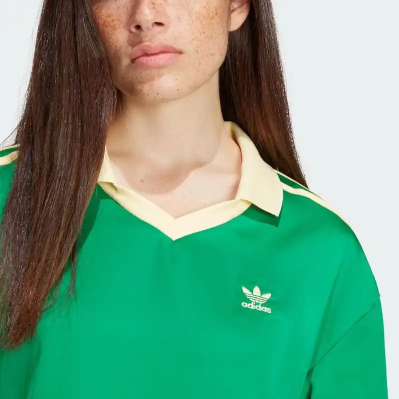 Adidas Originals 3 Stripes T Shirt Women's Green-3