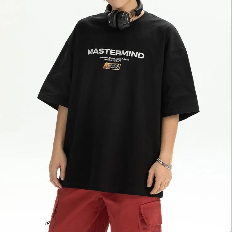 ASW ONLINE Drop Shoulder Sleeve T-Shirt Unisex Black-4