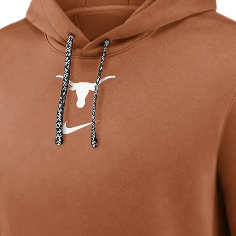 Nike Texas Longhorns Sideline Team Issue Club Men's Nike College Pullover Hoodie-2