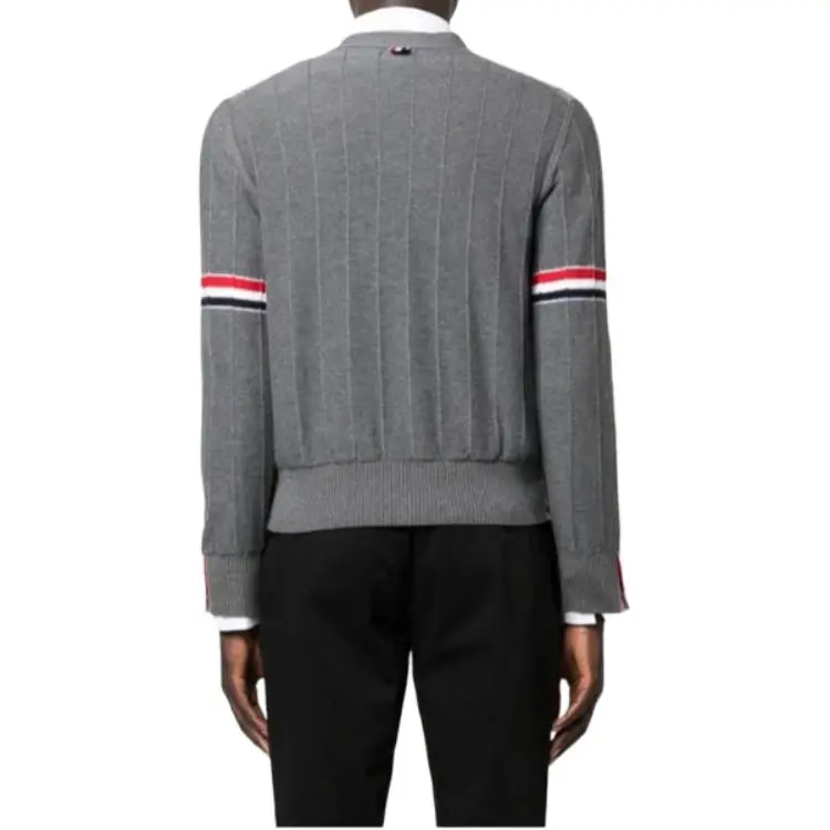 THOM BROWNE Stripped Buttoned Cardigan-4