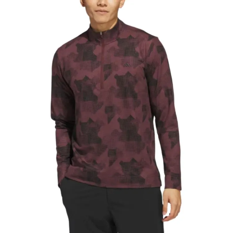 Adidas Free Shipping With AdiClub Go To Printed Quarter Zip Pullover-1