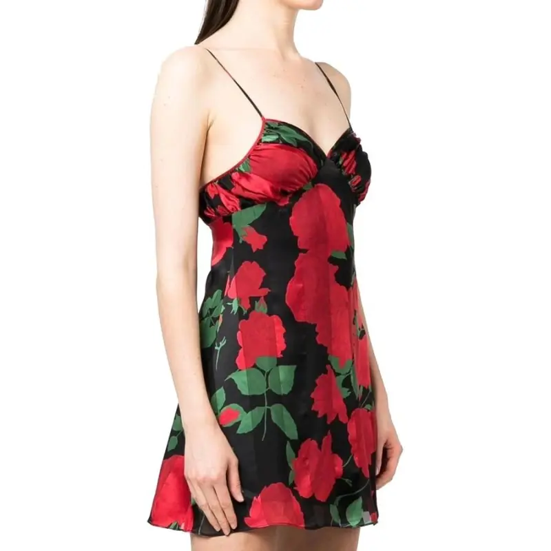 SAINT LAURENT Floral Printed Sleeveless Dress-3