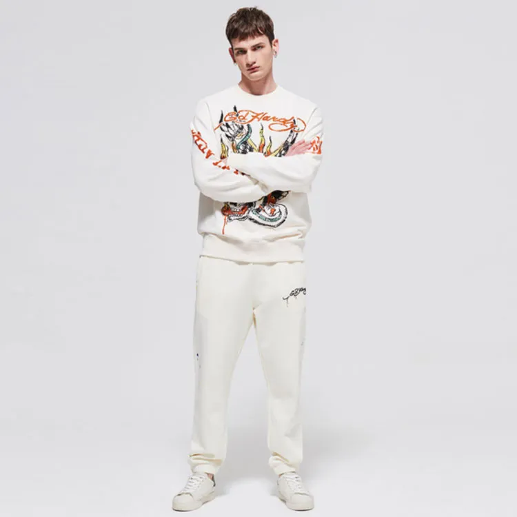 Ed Hardy Sweatshirts Men White-1