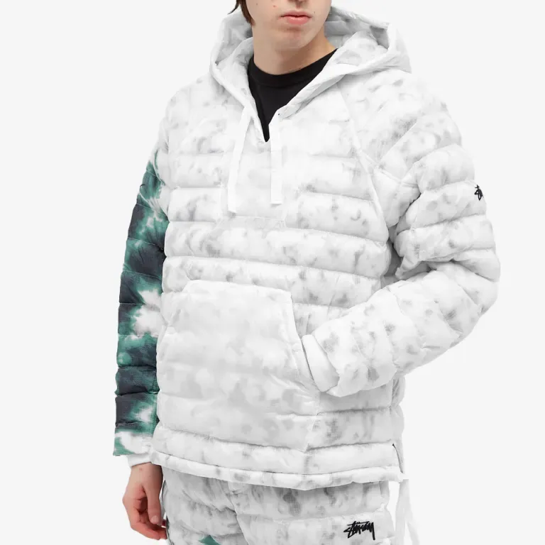 Nike X Stussy Insulated Pullover Jacket 'White/Gorge Green'-6