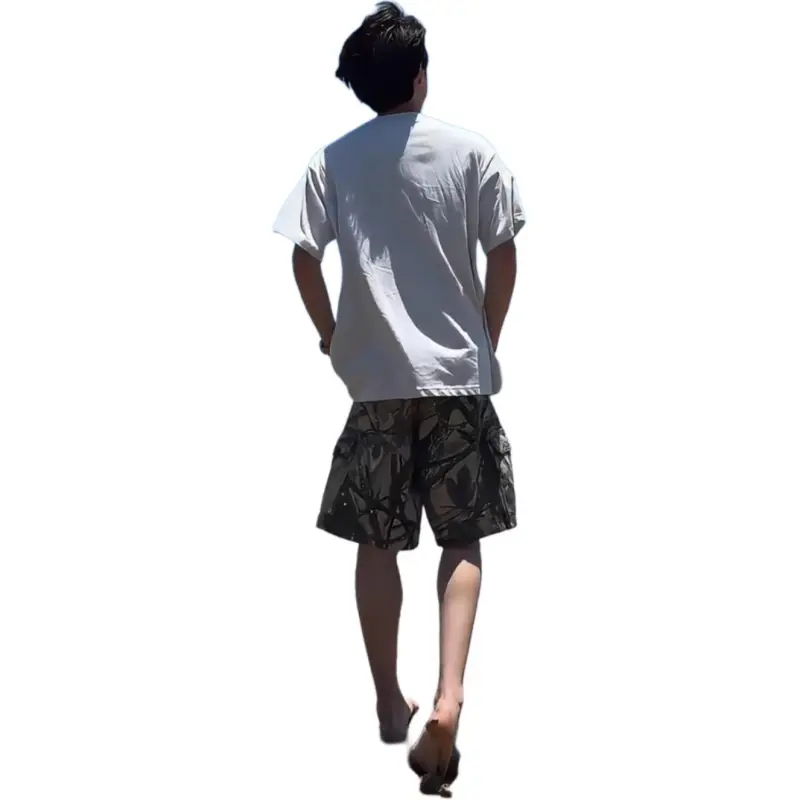 DUATOGE Denim Shorts Men Camouflage -2