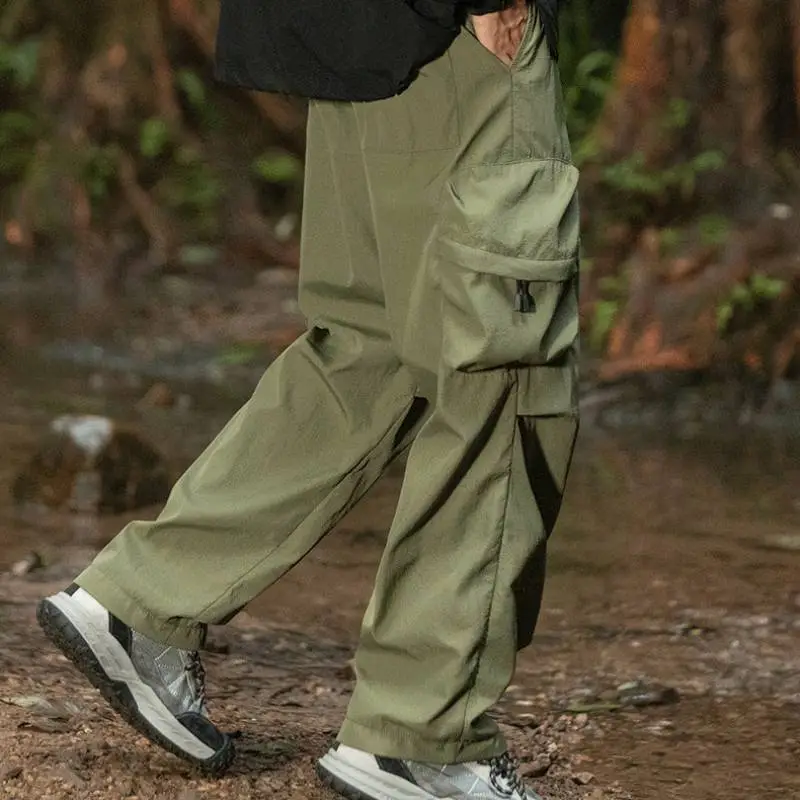 Loose Straight Leg Cargo Pants-10