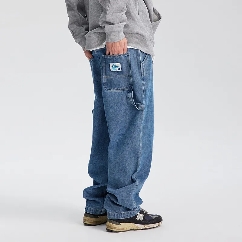 Simple Loose Jeans-3