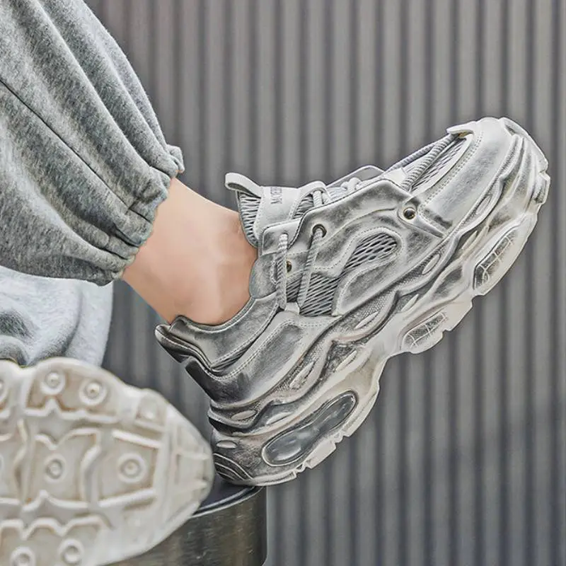 Casual Sporty Breathable Chunky Sneakers-4