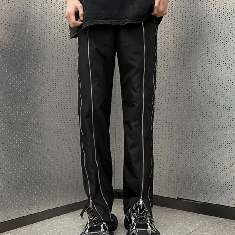 Zipper Casual Hard Shell Pants-1
