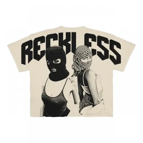 Back Print Hip-Hop Round Neck T-Shirt