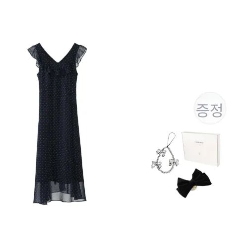 Fstudio 블랙 여성 민소매 원피스