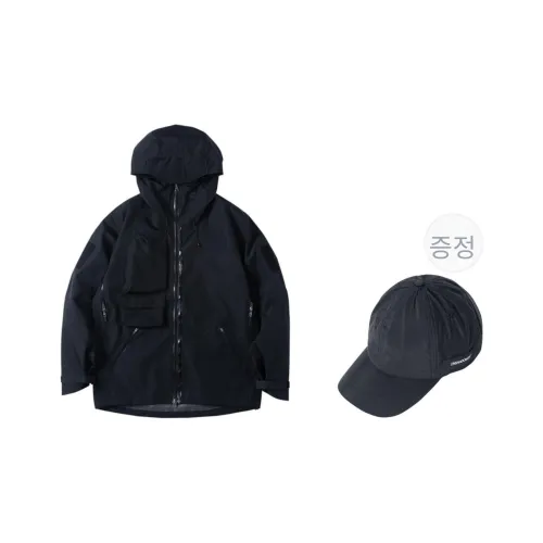 ENSHADOWER 블랙 남녀공용 바람막이 재킷