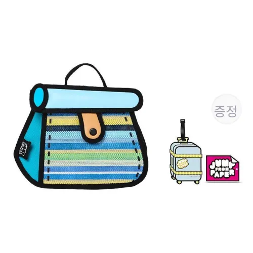 JumpFromPaper 핸드백 블루 스트라이프 패턴 여성