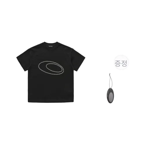 VULCAN STORE 블랙 남녀공용 티셔츠