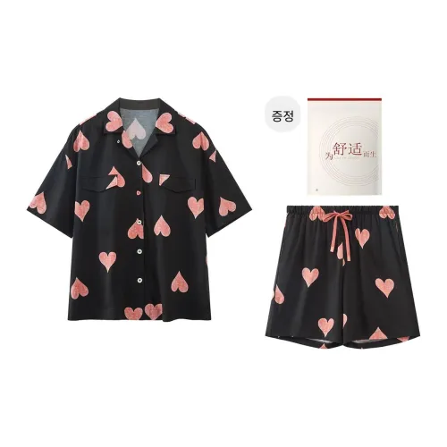 Red Beans At Home 파자마 세트 여성 쇼핑백