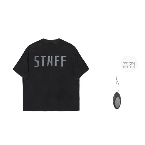 VULCAN STORE 블랙 남녀공용 티셔츠