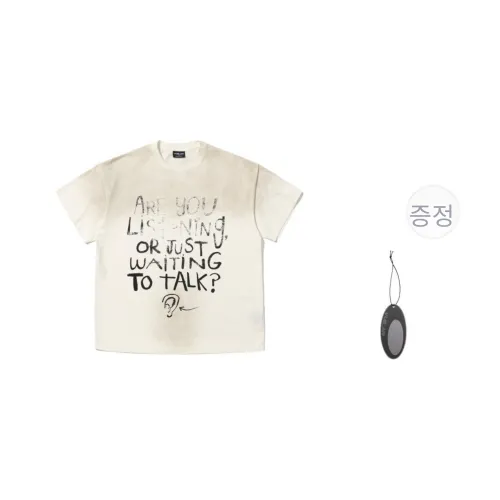VULCAN STORE 화이트 남녀공용 티셔츠