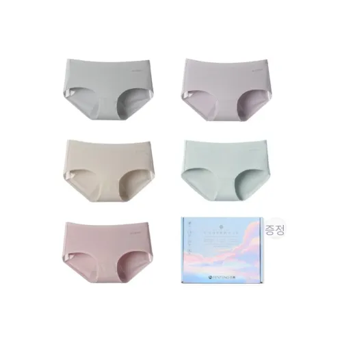 FENTENG 라이트 퍼플 + 빈 핑크 + 피 그린 + 라이트 그레이 + 애프리콧 여성 삼각팬티