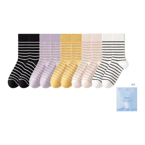 Cotton Gene 여성 크루 삭스