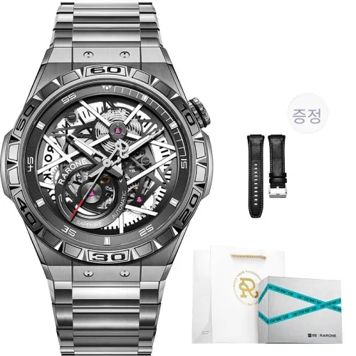 RARONE 메커니컬 무브먼트 남성 리틀 트윈 스타 컬렉션 중국 시계 44mm*44mm*44mm 해골