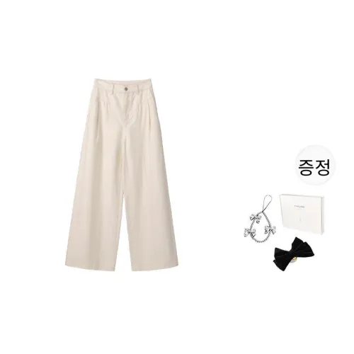 Fstudio 로우 화이트 여성 청바지