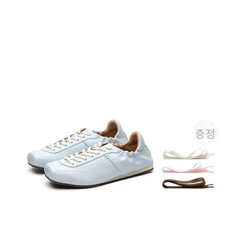 FOOT INDUSTRY 피트 단위 산업 로우탑 얇은 밑창 독일군 스니커즈 남녀공용 라이트 스카이 블루