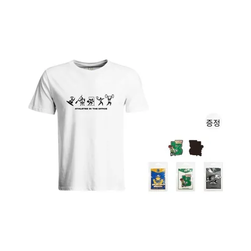 TENGXUNSHIPINCAOCHANGDI 티셔츠 남녀공용 화이트