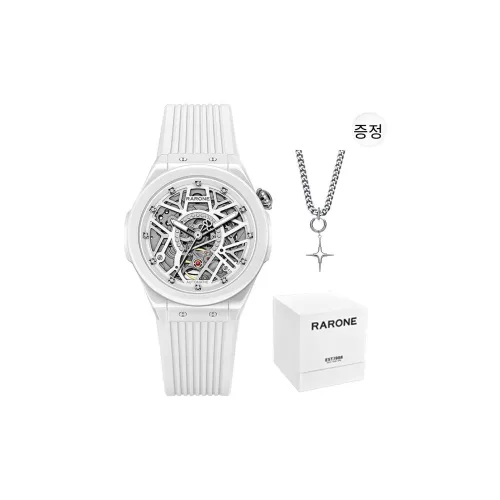 RARONE 메커니컬 무브먼트 여성 리틀 트윈 스타 컬렉션 중국 시계 38mm*38mm*38mm 화이트