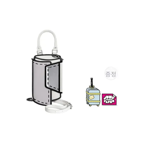 JumpFromPaper 합성 가죽, 나일론 크로스바디백 숄더백 핸드백 여성 실버 그레이/체리 블라썸 퍼플