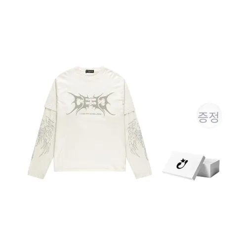 Createexploreexpandconquer 24FW 티셔츠 남녀공용 화이트