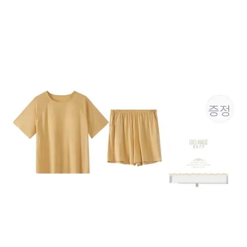 EVESCRET 이미지 컬러 여성 파자마 세트