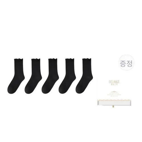 EVESCRET 여성 크루 삭스