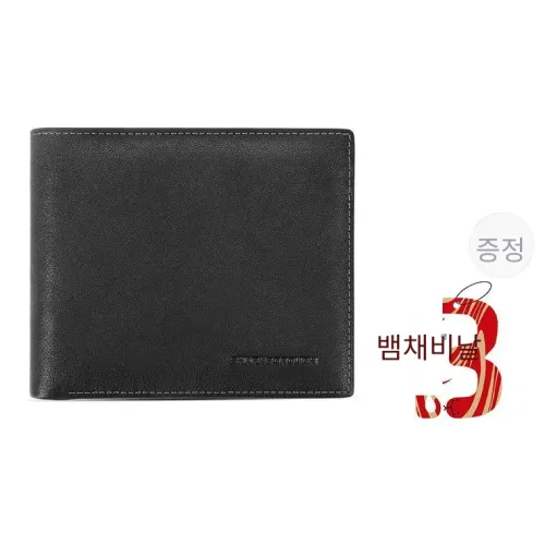 Sharkborough 천연 가죽, 풀그레인 소가죽 지갑, 지갑 레귤러 남성 블랙