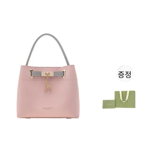 VANESSA HOGAN 모노그램 소가죽 버킷 백, 핸드백, 숄더 백, 크로스백 M 여성 배색