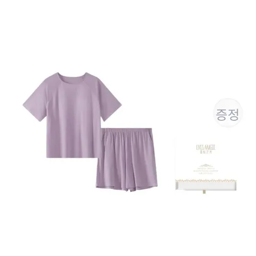 EVESCRET 이미지 컬러 여성 파자마 세트