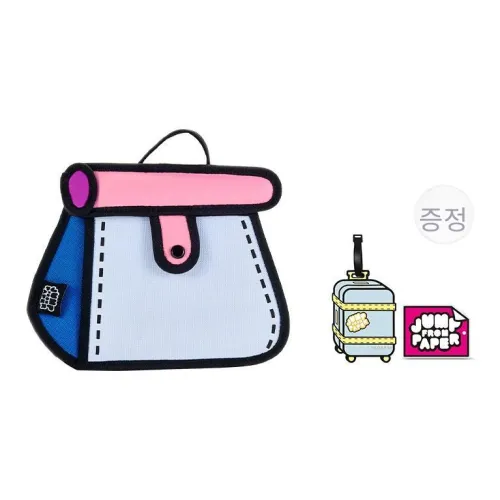 JumpFromPaper 합성 가죽 및 폴리에스터 숄더백 핸드백 레귤러 여성 네온 핑크