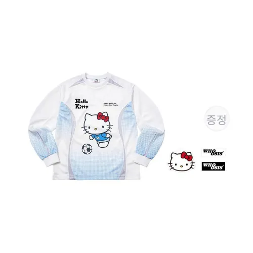 WHOOSIS X 헬로키티 남녀공용 티셔츠