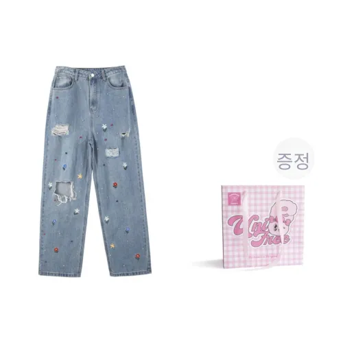 Unifree 라이트 블루 여성 청바지