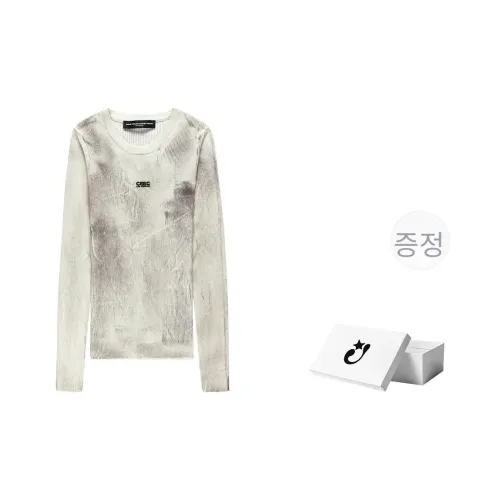 Createexploreexpandconquer 24FW 타이트 핏 언더셔츠 스웨터 남녀공용 라이트 카키