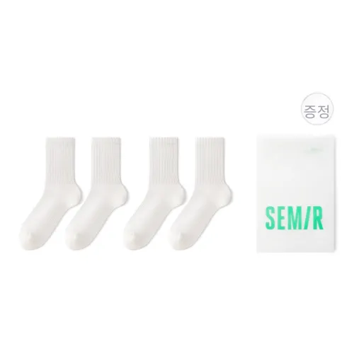 SEM R 남녀공용 크루 삭스