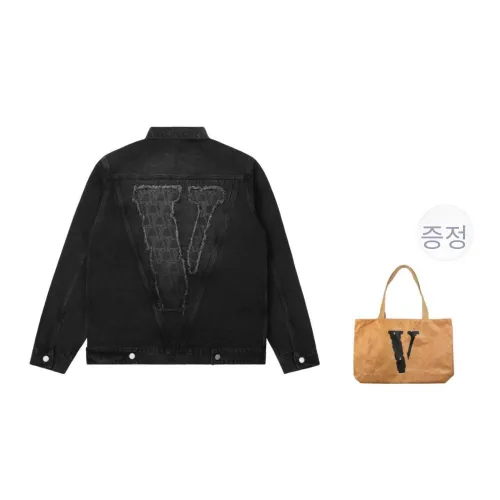 브이론 빅 로고 시리즈 남녀공용 데님 자켓