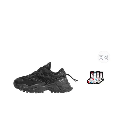 Masongarments 샤크 투스 추천 사이즈 1 쿠셔닝, 내마모성, 통기성 좋은, 가벼움, 키높이 로우탑 청키 스니커즈 남녀공용 문 잉크 블랙