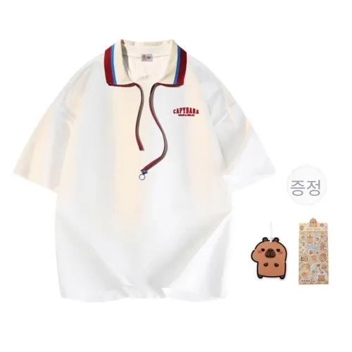 KAPIBALAXIAOHUANGTUN 남녀공용 티셔츠