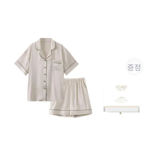 EVESCRET 이미지 컬러 여성 파자마 세트