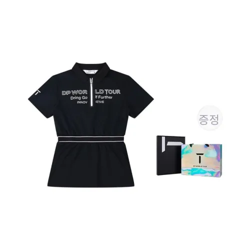 EUROPEAN TOUR 블랙 여성 티셔츠